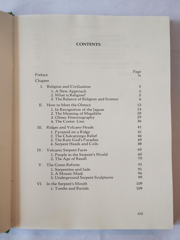 Olmec Religion contents