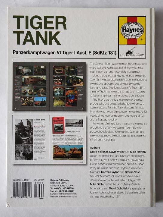 Tiger Tank back cover