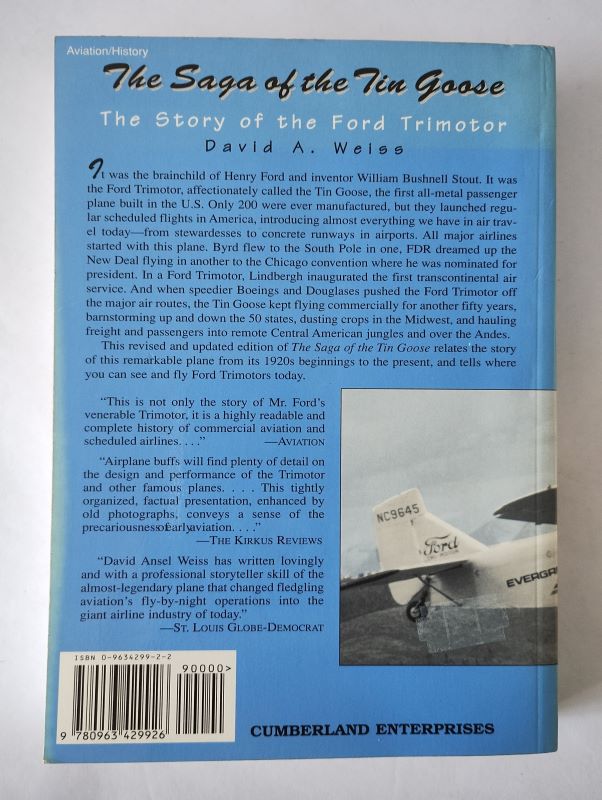 The Saga of the Tin Goose back cover