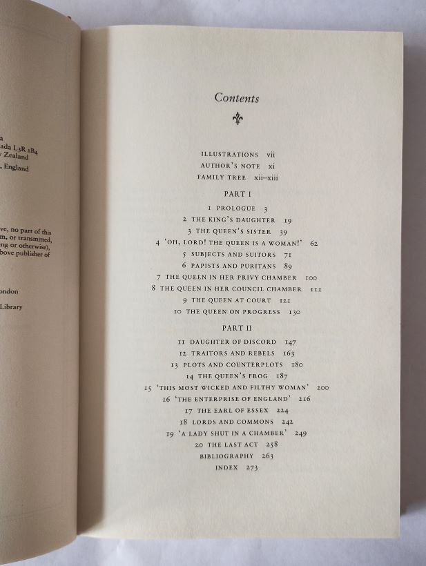 The Virgin Queen contents