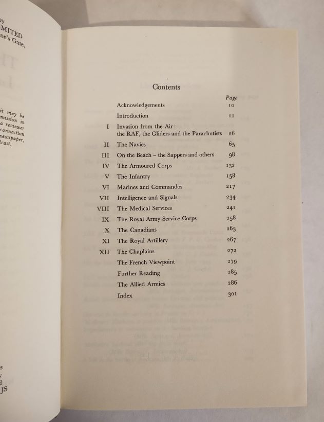 The D Day Landings contents