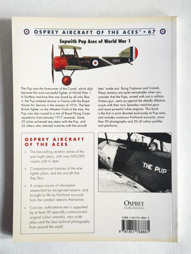 Sopwith Pup Aces of World War 1 back cover